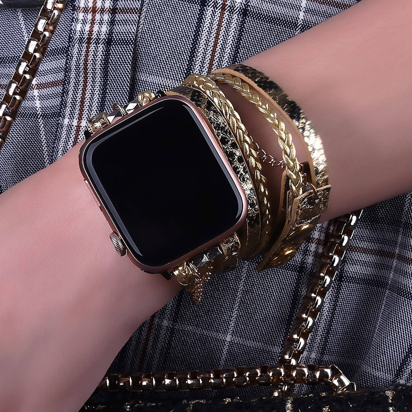 Boho Braided Leather Band Apple Watch Wrap