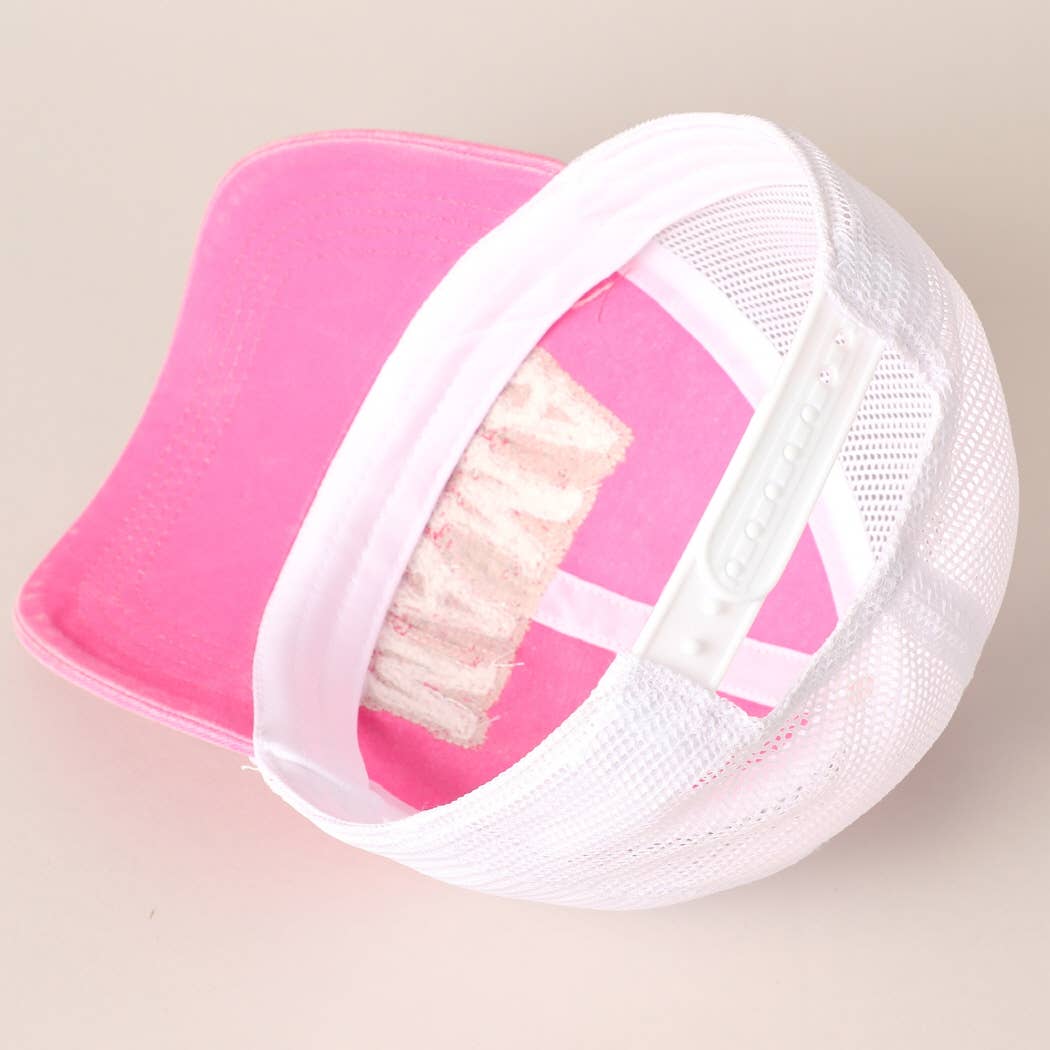 MAMA Chenille Glitter Letter Patch Baseball Cap