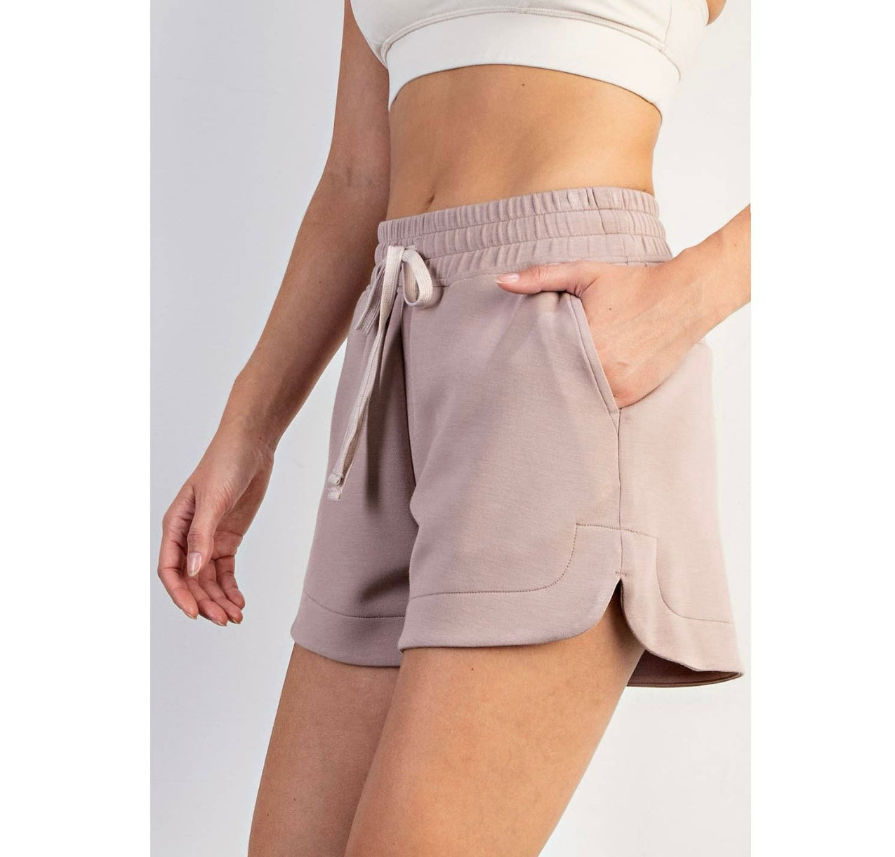MODAL POLY SPAN SHORT SLEEVE QUARTER ZIP TOP