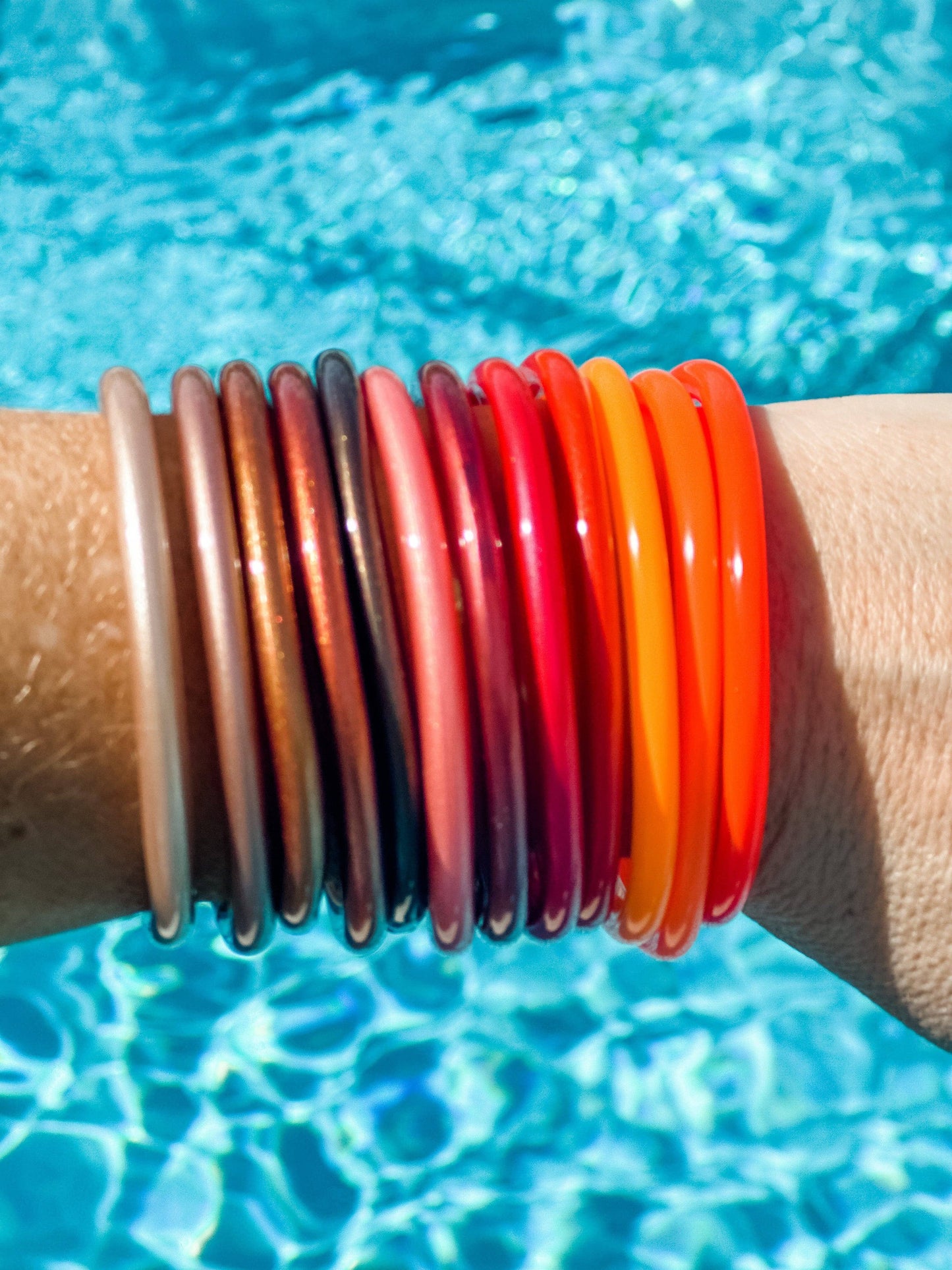 Jinny Jelly "Rust Brown" Bangle Bracelet
