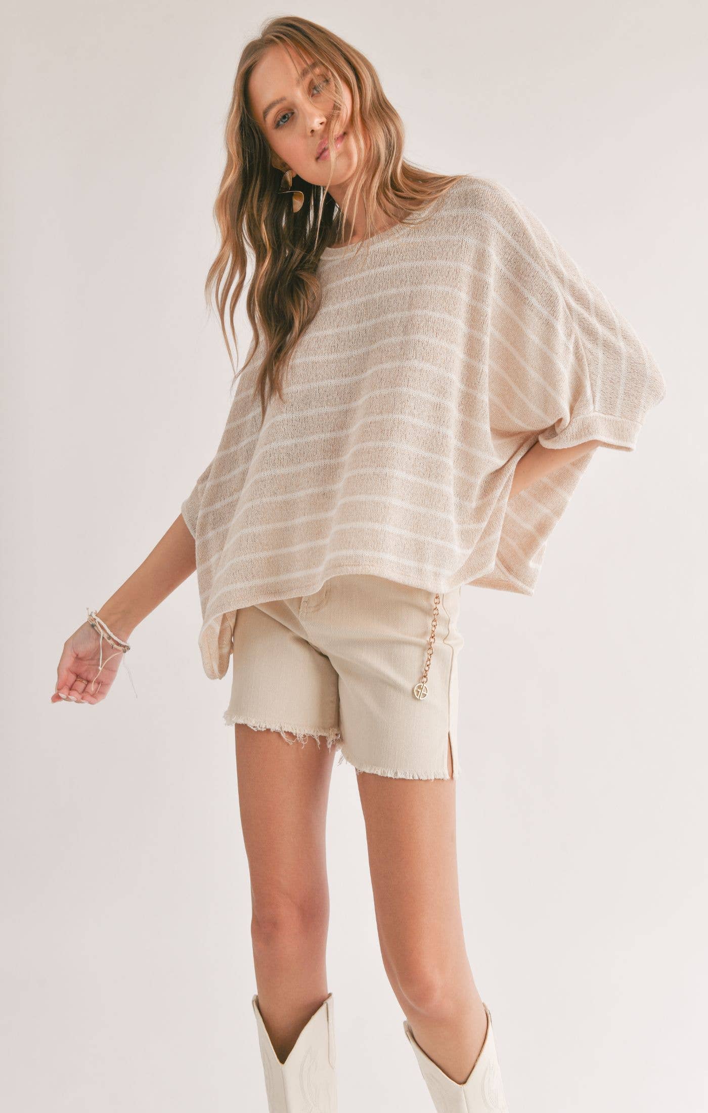 Horizon Striped Oversized Top