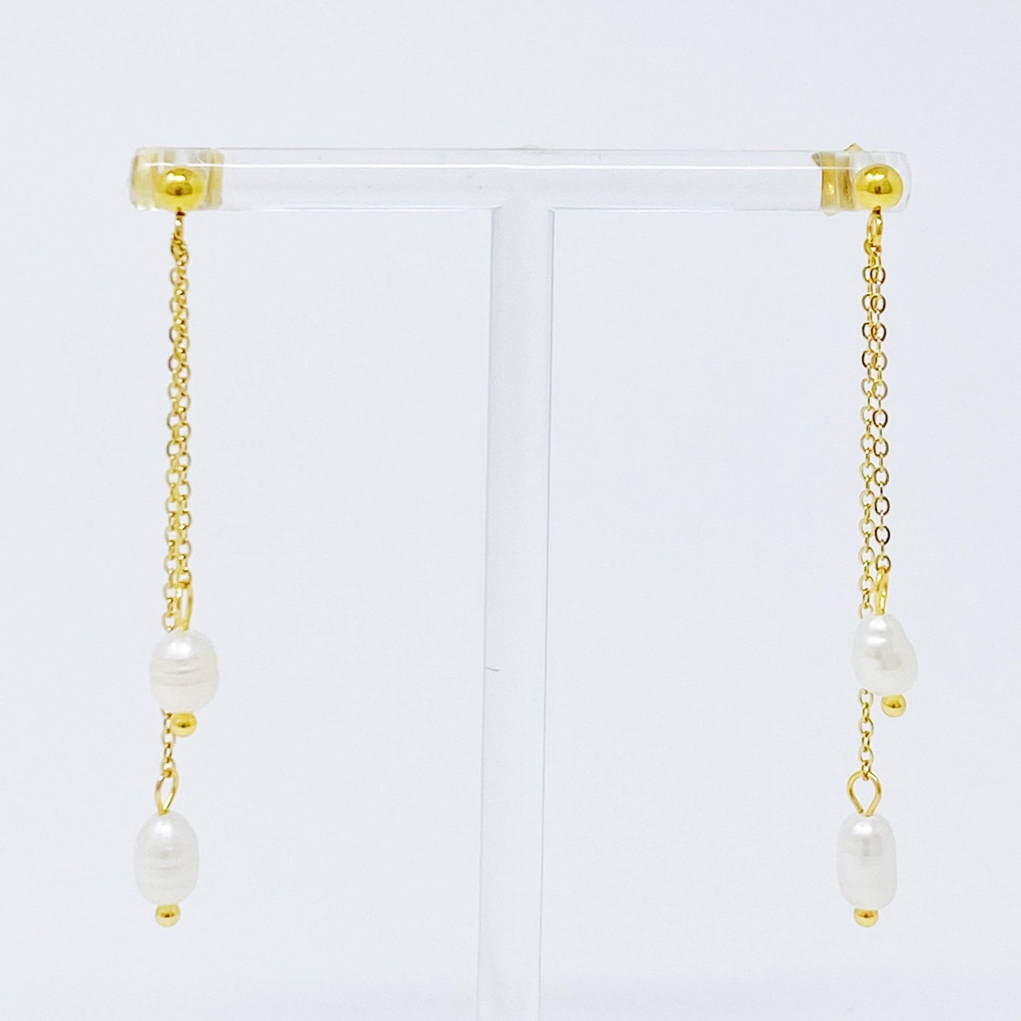 Freshwater Pearls On Dangle Earrings