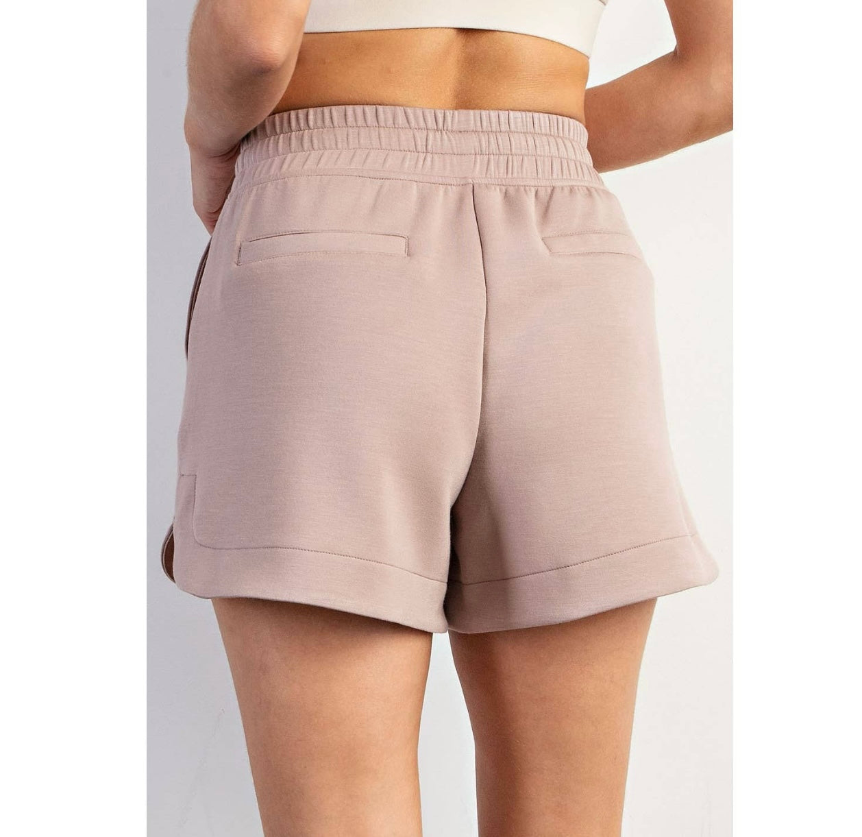 MODAL POLY SPAN SHORT SLEEVE QUARTER ZIP TOP