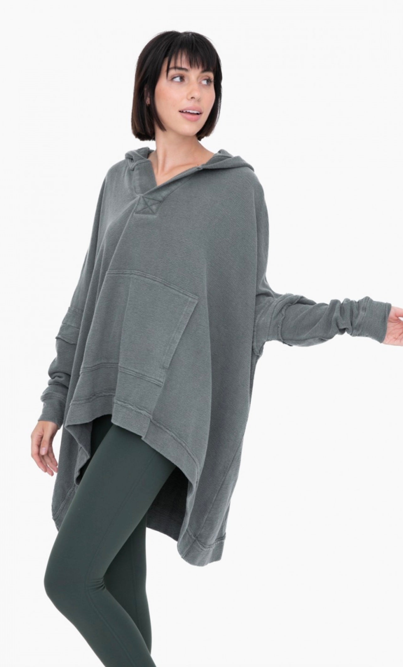 Oversized Cotton Poncho