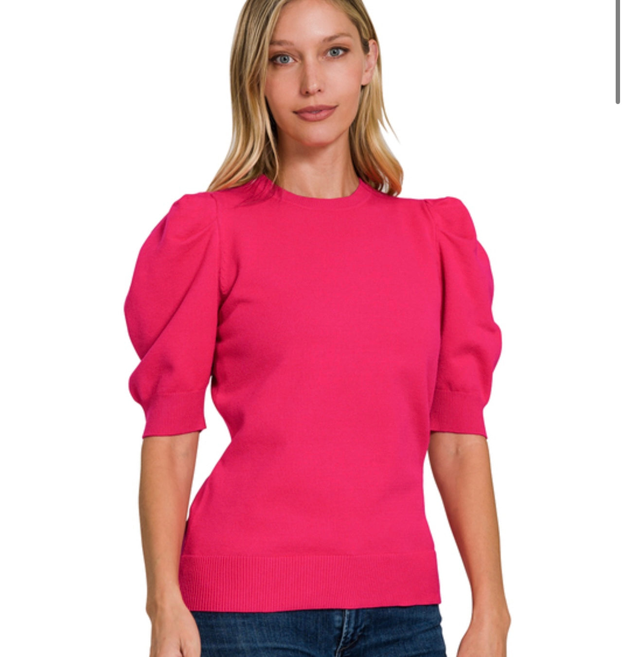 Puff Short Sleeve Sweater