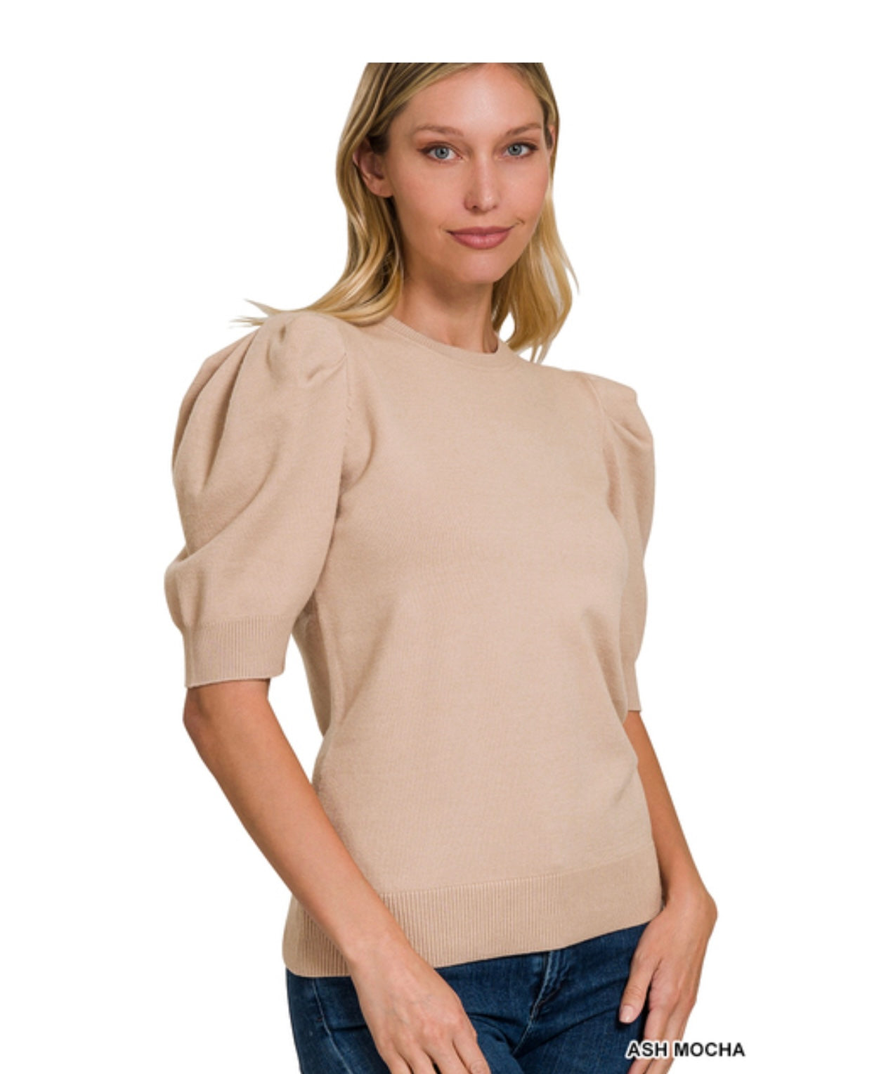 Puff Short Sleeve Sweater