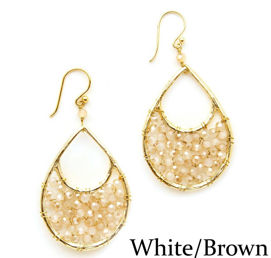 Handmade Genuine Crystal Rhinestone Tear Drop Earring