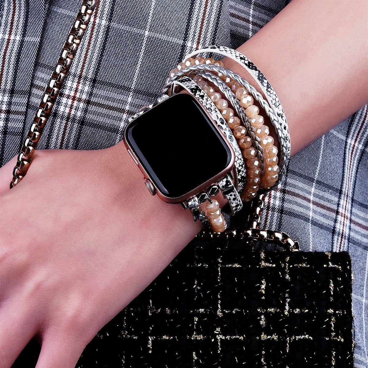 Boho Braided Leather Band Apple Watch Wrap