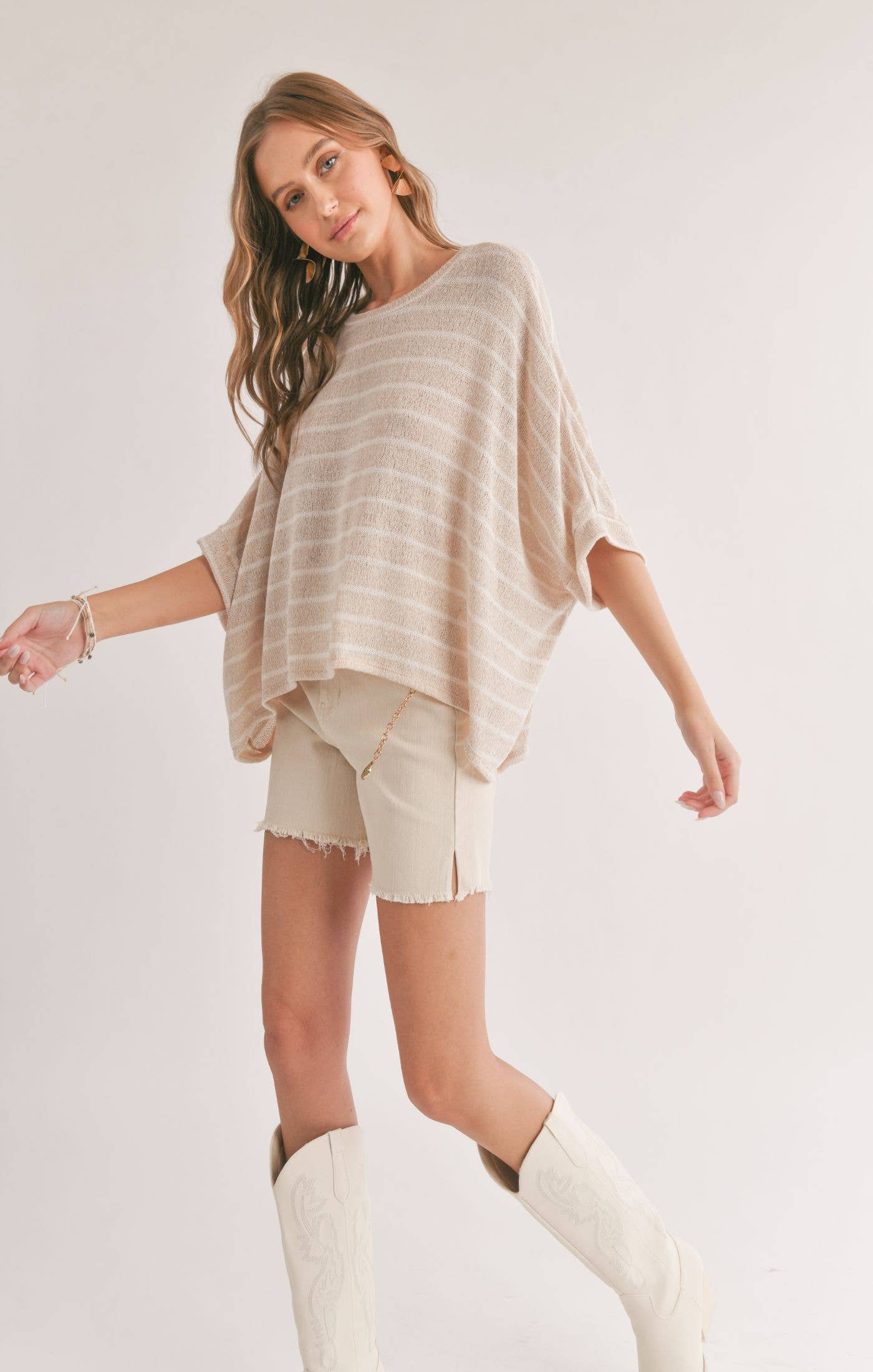 Horizon Striped Oversized Top