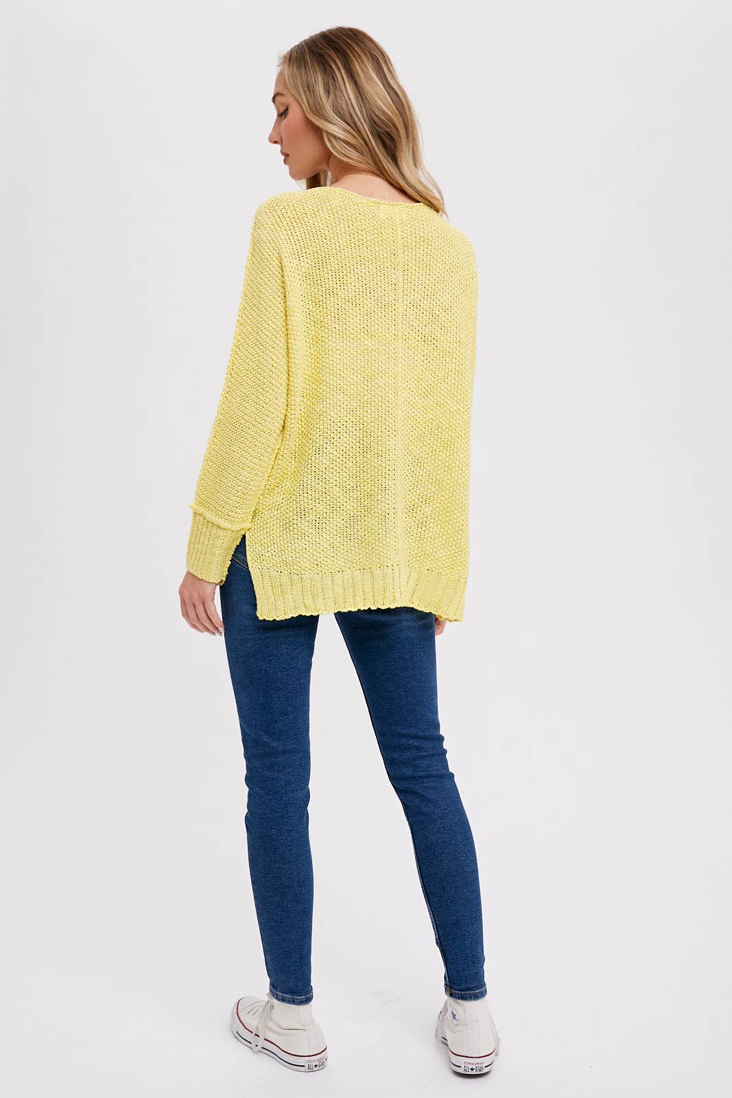 REVERSE SEAM LOOSE FIT SWEATER