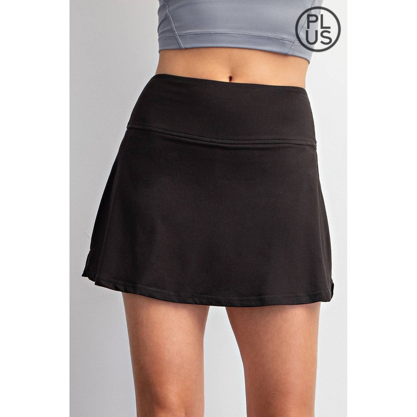 PLUS SIZE BUTTER SKORT