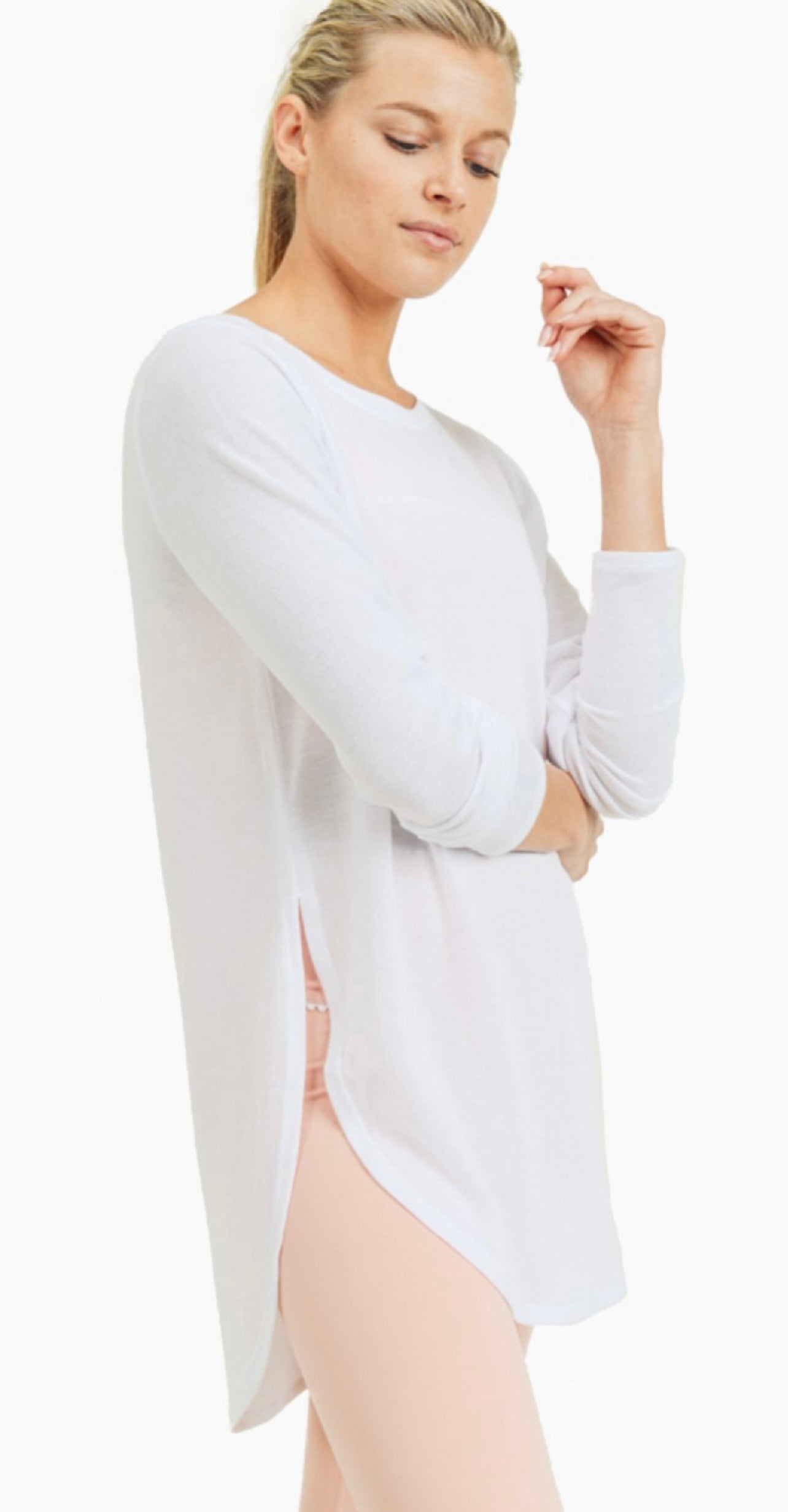 Long Sleeve Flow Top with Side Slits