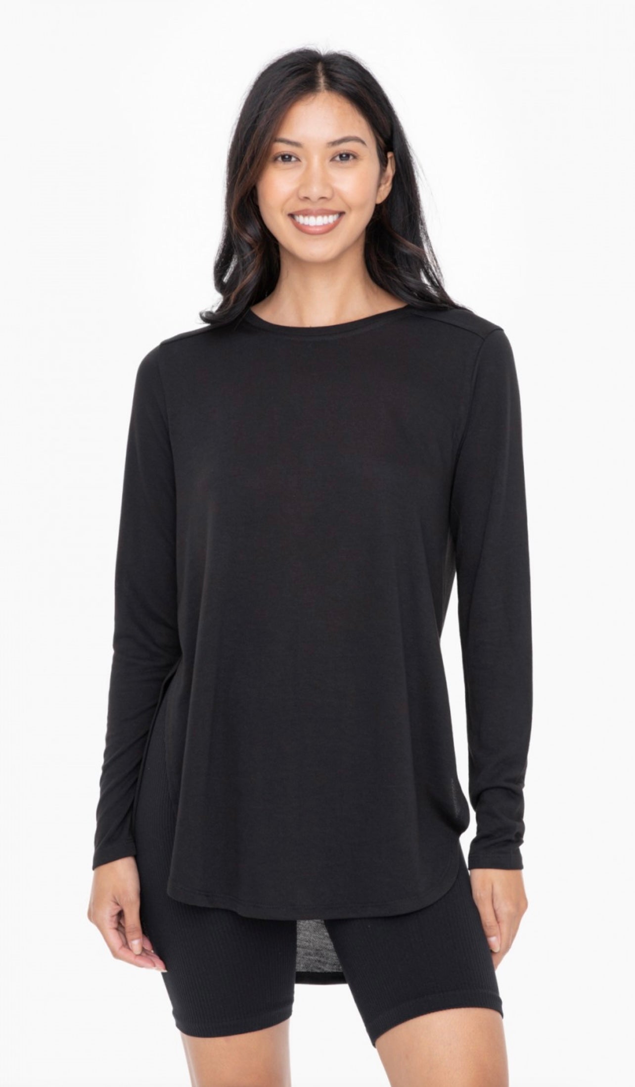 Long Sleeve Flow Top with Side Slits