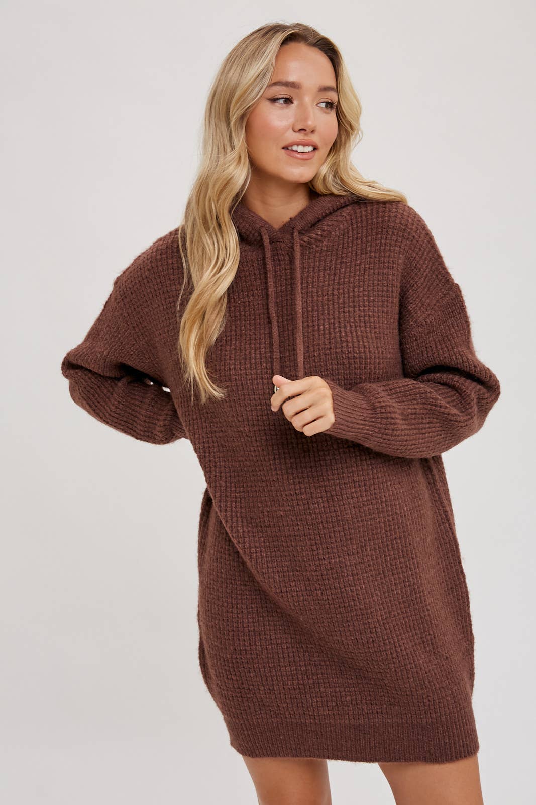 Chunky Waffle Hoodie Tunic