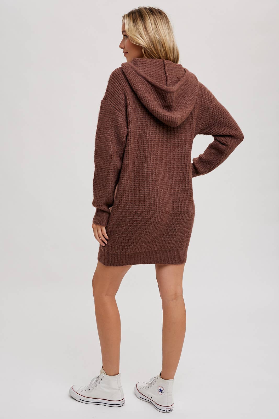 Chunky Waffle Hoodie Tunic