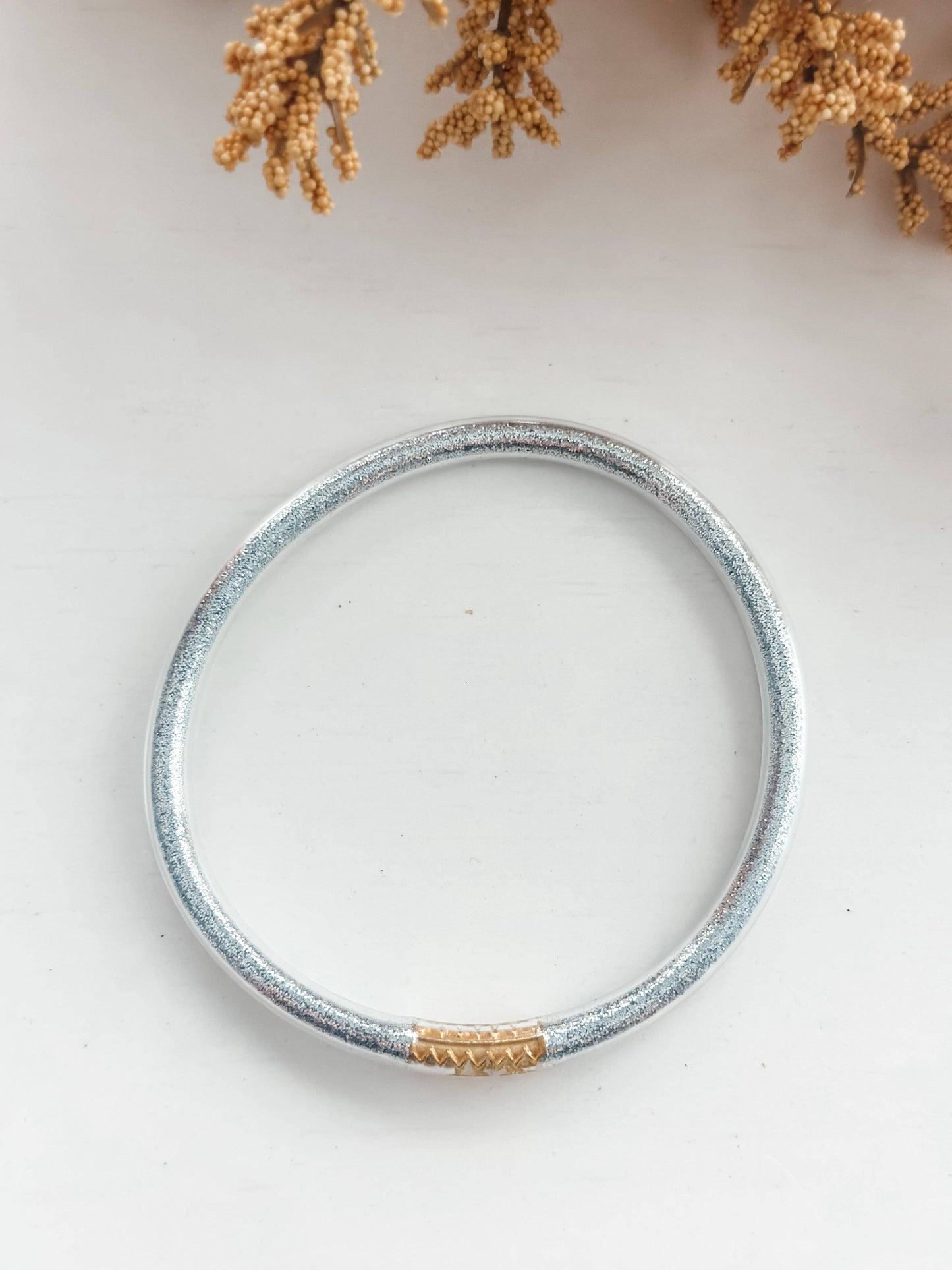 Gili Jelly "Silver" Glitter Bracelet