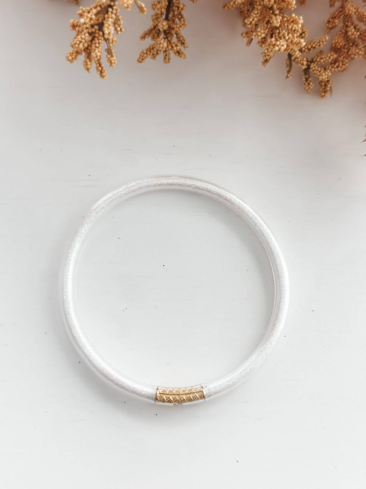 Gili Jelly "White" Glitter Bracelet