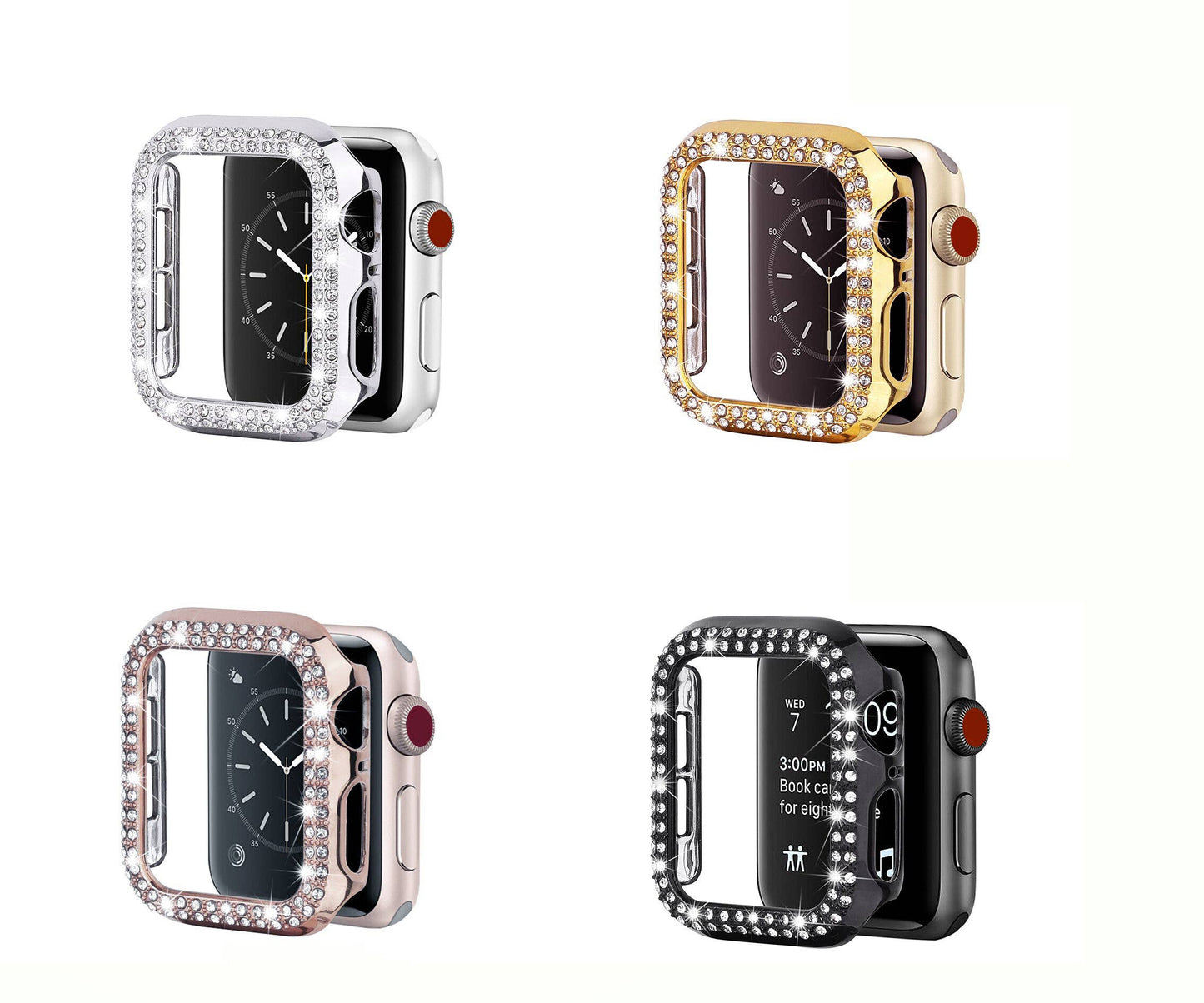 Rhinestone Crystal Bling Apple Watch Case Frame